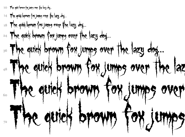 Gypsy Curse font waterfall